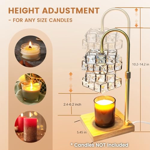 Candle Warmer Lamp with Timer, Adjustable Height, 2 Bulbs F616419