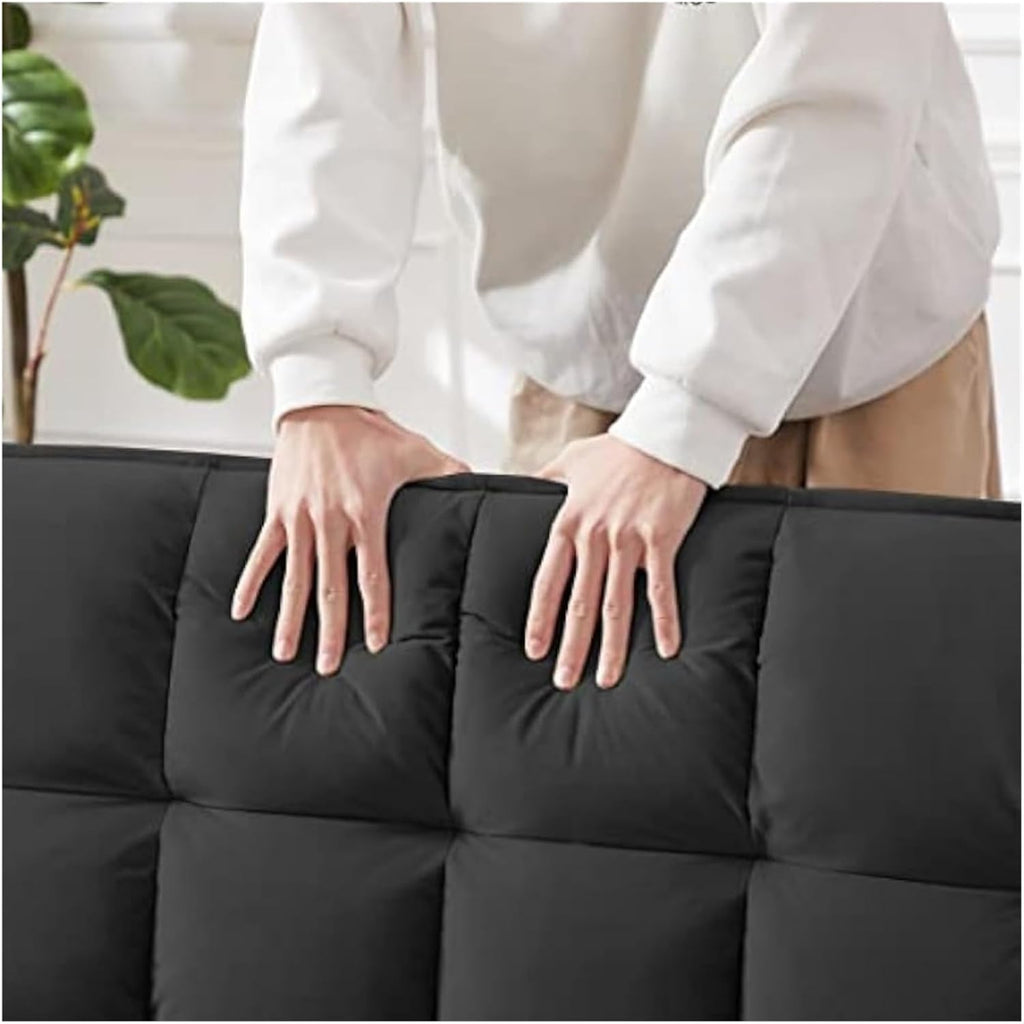 Light Gray Velvet Convertible Sleeper Sofa F87706