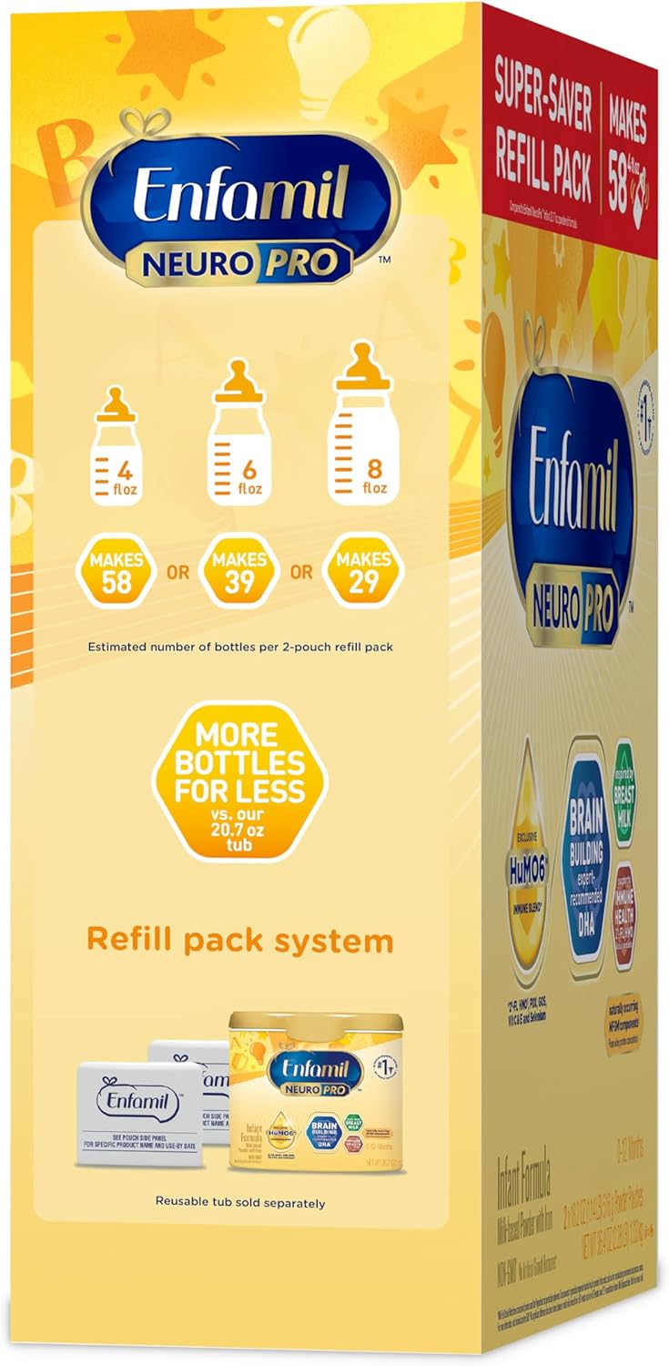 Baby Formula, Non-GMO, 36.4 Oz Refill Box + 8 Fl Oz Liquid (24 Count) K4596