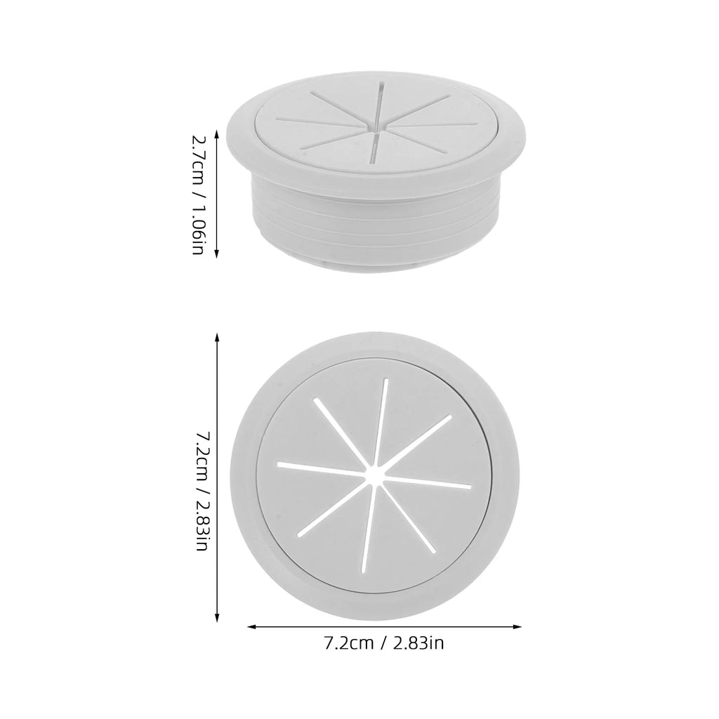 White 4 Pcs Wall Grommets for Cables P49507