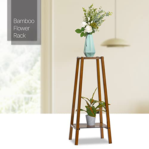 Brown Bamboo 4 Shelves Plant Stand X863805