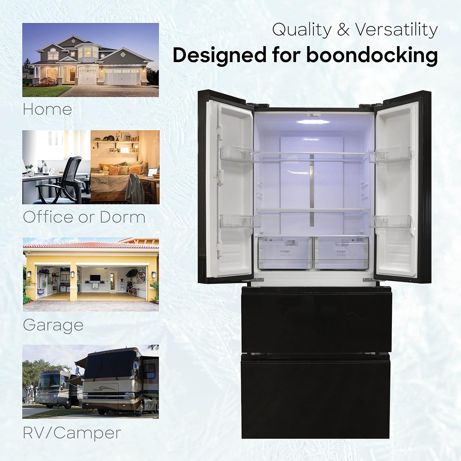 Black 30 Inch Frost Free French Door Refrigerator K91986