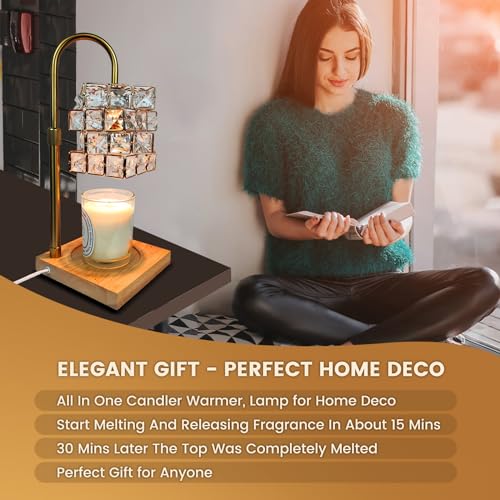 Candle Warmer Lamp with Timer, Adjustable Height, 2 Bulbs F616419