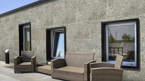 Stone Veneer Wall Panels, Extra Large 3 x 2 ft Tiles, Real Stone, Indian Autumn Rustic, Single Panel, Covers 5.8 sq ft Y434