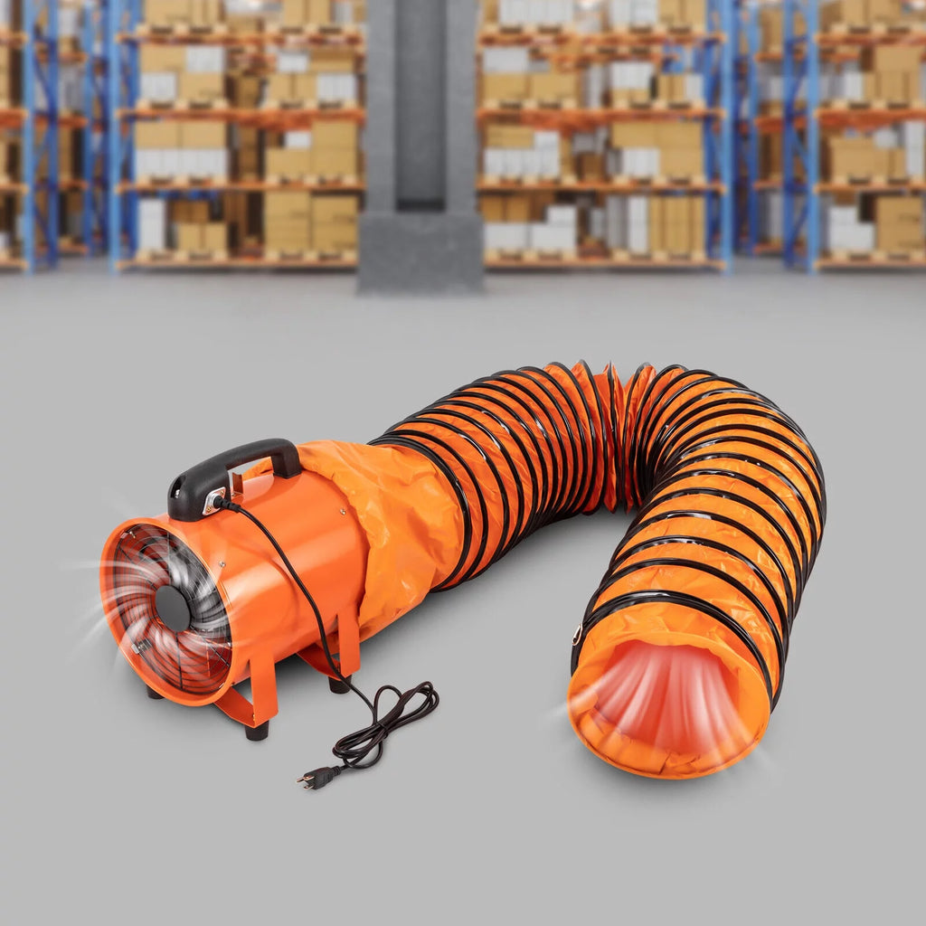 10 Inch Industrial Exhaust Fan with 16 ft Duct Hose O32893