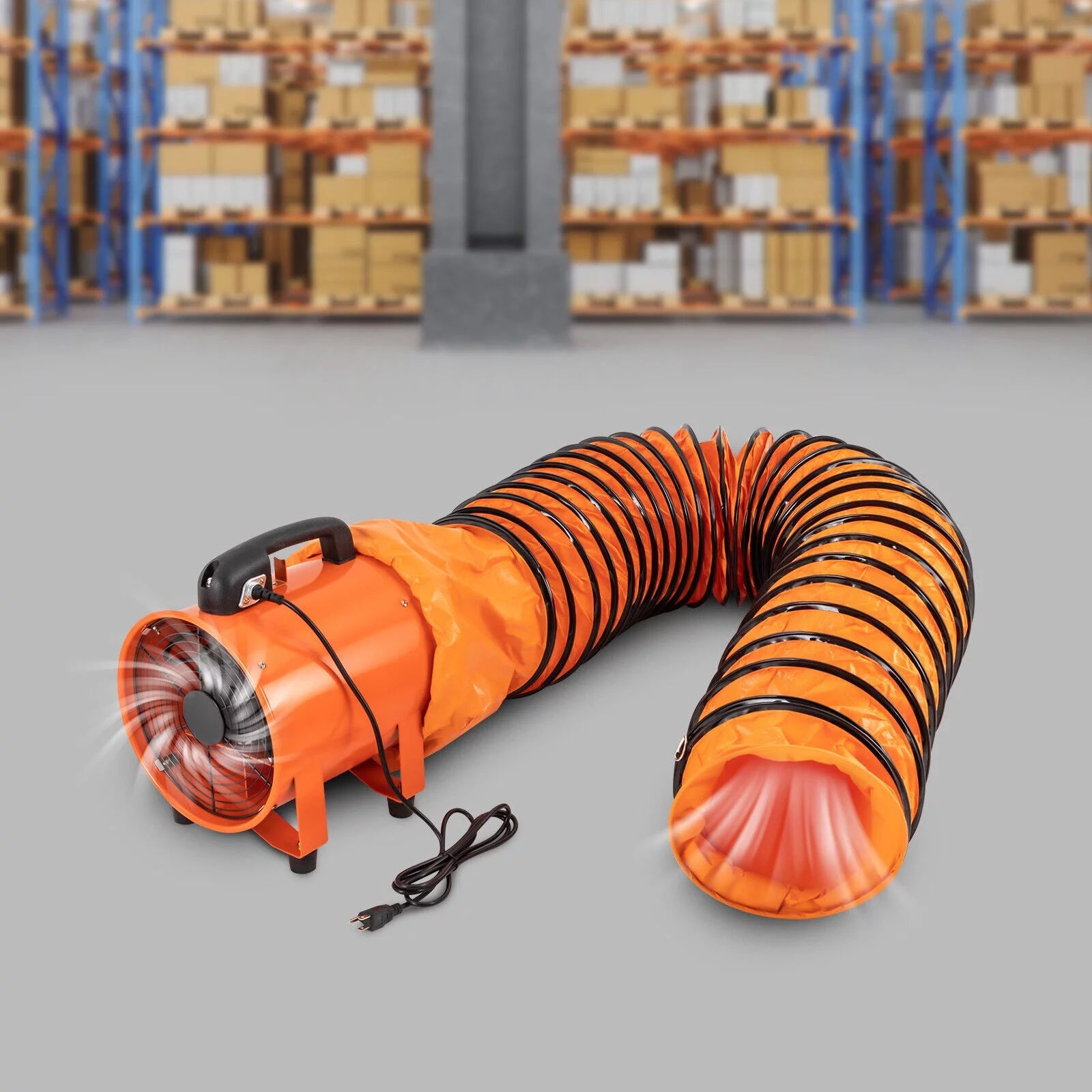 10 Inch Industrial Exhaust Fan with 16 ft Duct Hose O32893