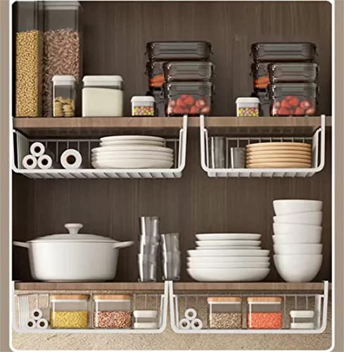 Black 2 Piece Under Shelf Hanging Storage Basket Q366929