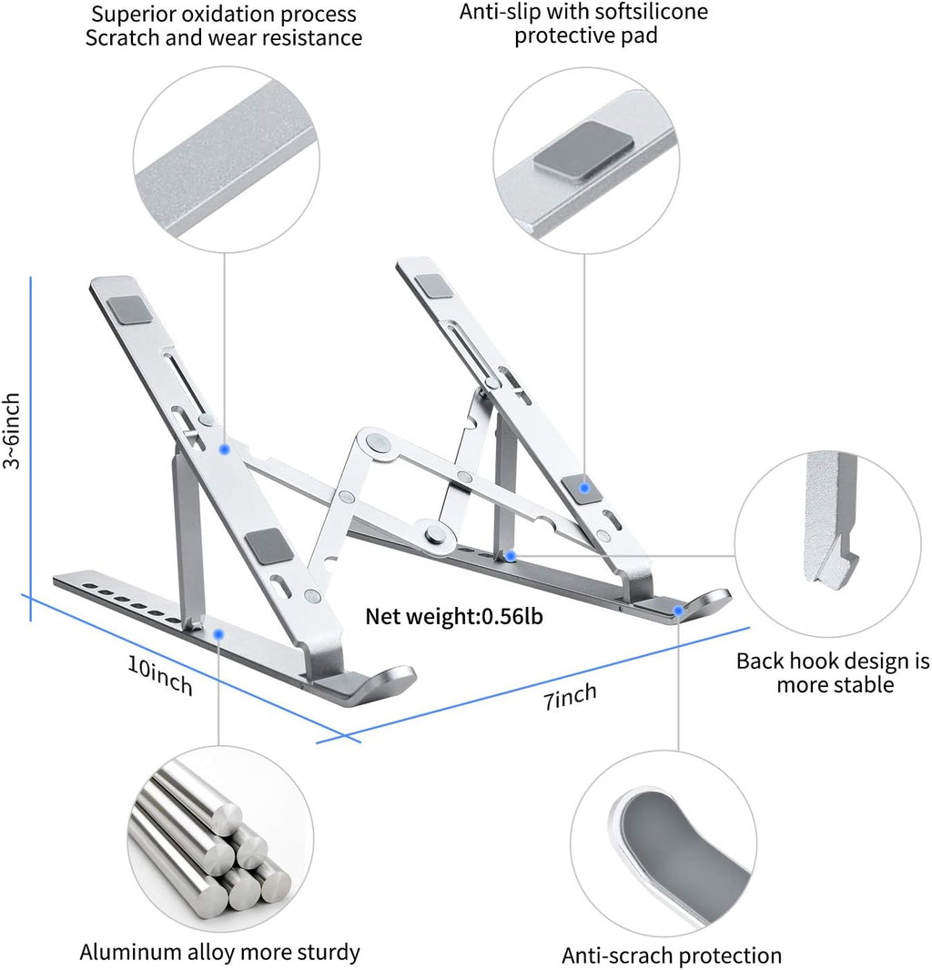 Adjustable Aluminum Laptop Stand 2pcs W85820