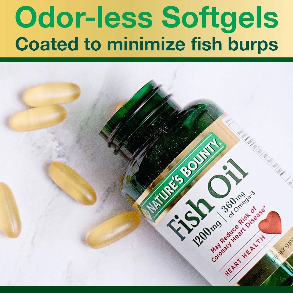 1200 Mg Fish Oil Softgels, 200 Ct, 2 Pack H1542