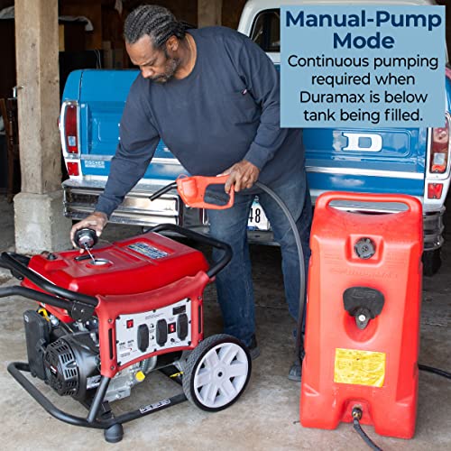 14 Gallon Yellow Portable Diesel Fuel Tank Container with Siphon Pump and Hose Q8139