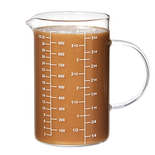 77L High Borosilicate Glass Measuring Cup with Handle and Spout, 500 ML R67079