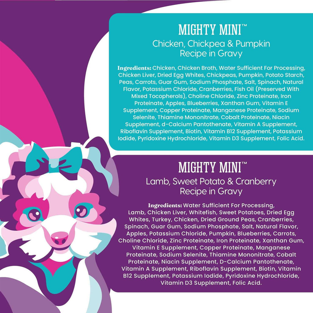 Mighty Mini Variety Pack Wet Dog Food Y939