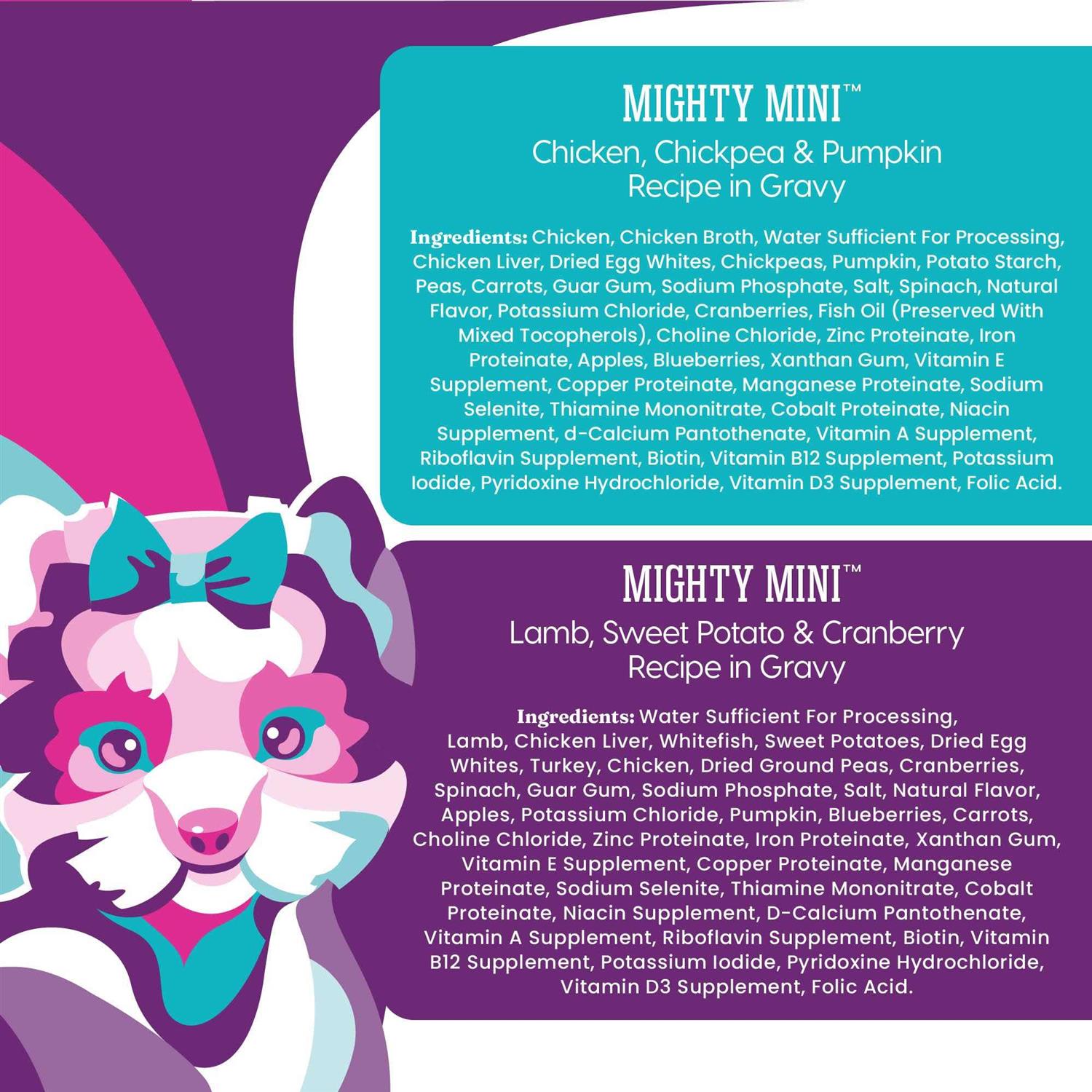 Mighty Mini Variety Pack Wet Dog Food Y939