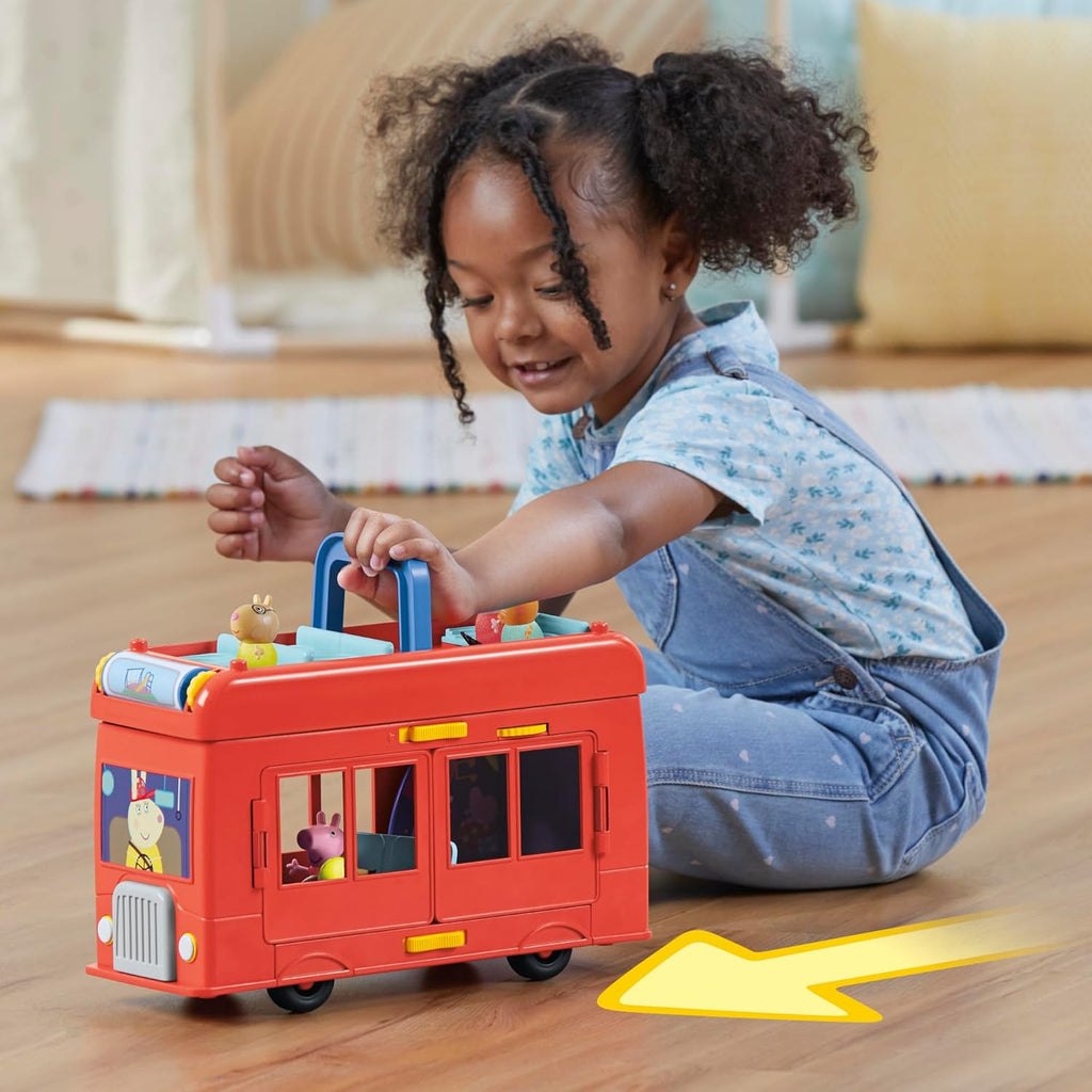 2-in-1 Party Bus Playset with 3 Figures and 13 Accessory Pieces I867