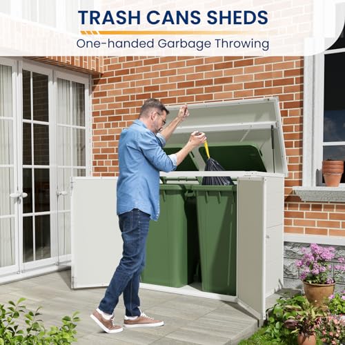 41 Cu Ft Outdoor Resin Storage Shed with Floor H7219