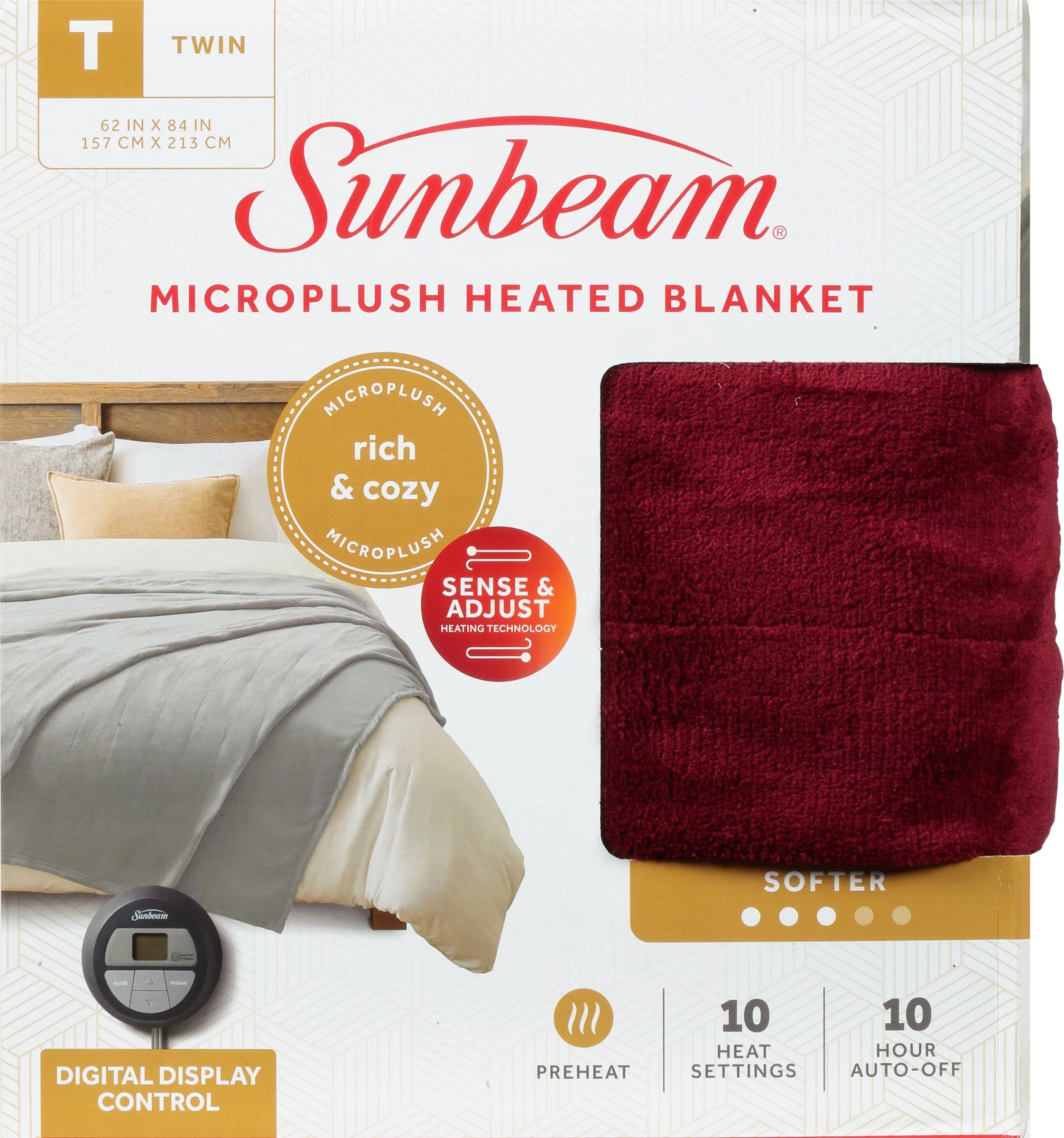 Twin Electric Plush Blanket N1386