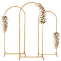 Metal Arch Backdrop Stand Set of 3 Gold B435688