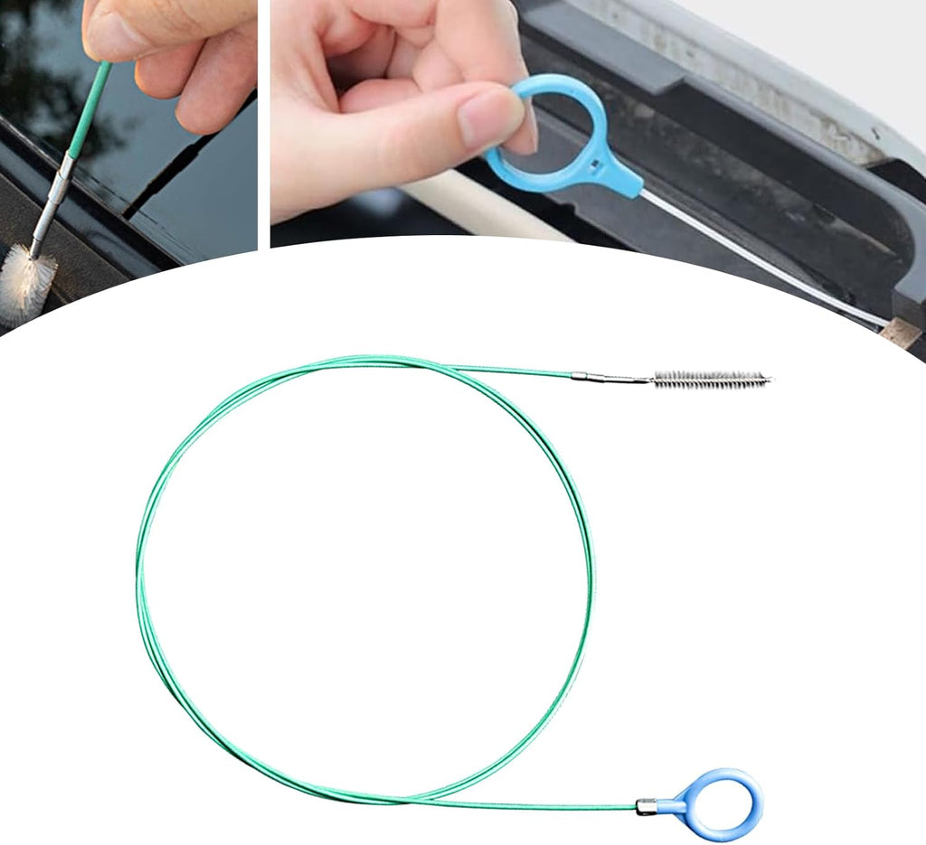 Green 9.8Ft Flexible Drain Hole Unblocker T2700