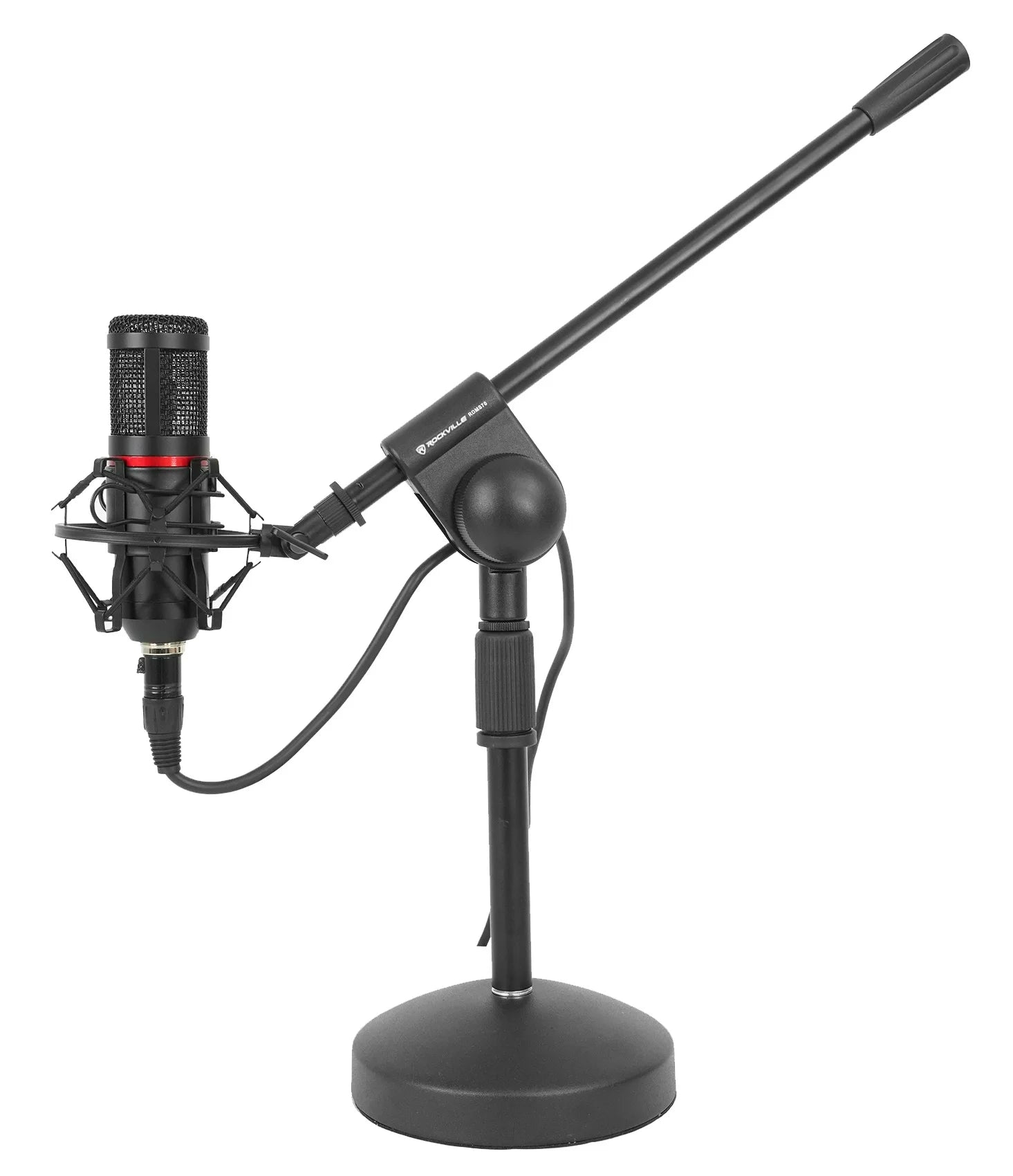 4-Person Podcasting with Mixer Headphones Amp Stands U481