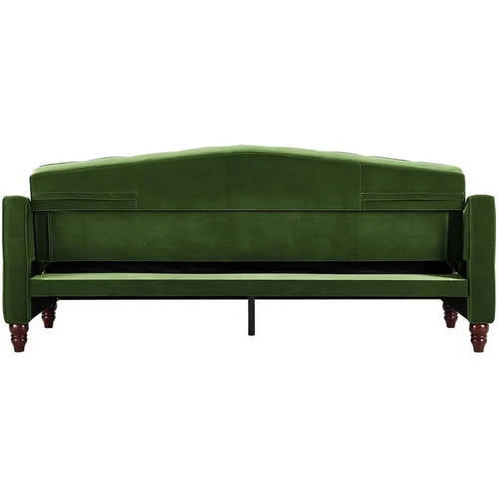 Green Velvet Tufted Sofa Sleeper F938