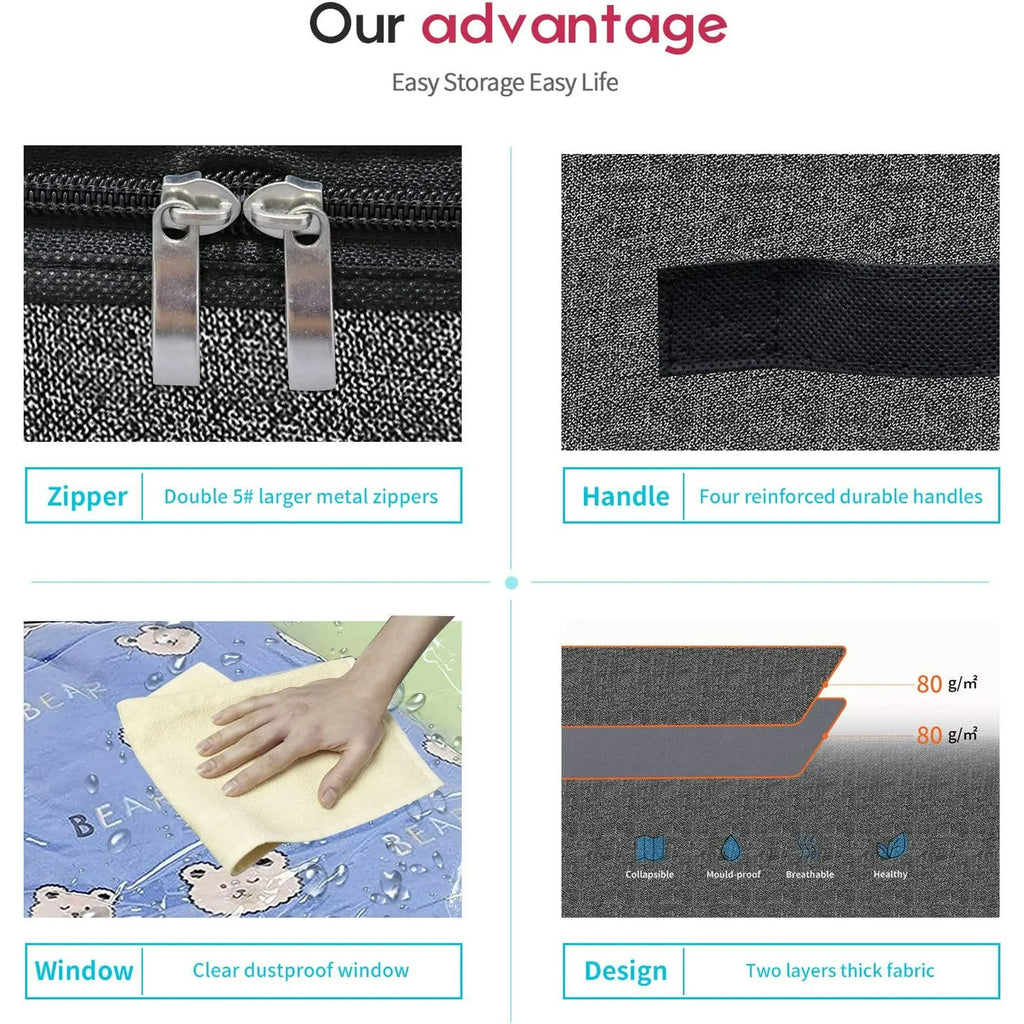 Breathable Zippered Storage Bag with Clear Window Z446