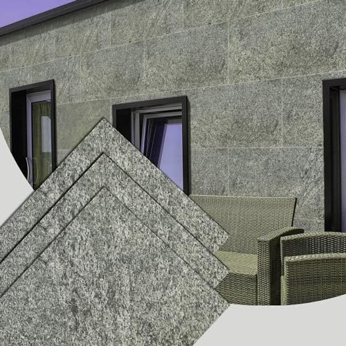 Stone Veneer Wall Panels, Extra Large 3 x 2 ft Tiles, Real Stone, Indian Autumn Rustic, Single Panel, Covers 5.8 sq ft Y434