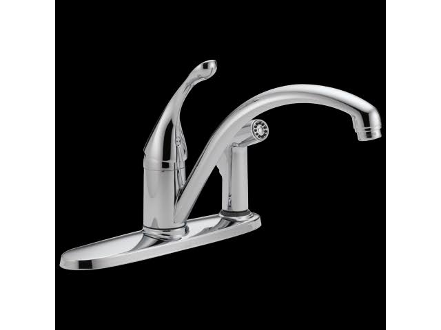 Chrome Single Handle Kitchen Faucet with Integral Spray T838