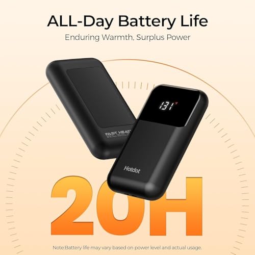 Rechargeable Electric Hand Warmers with Heat Levels and Display W3565