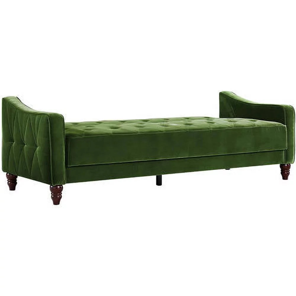 Green Velvet Tufted Sofa Sleeper F938