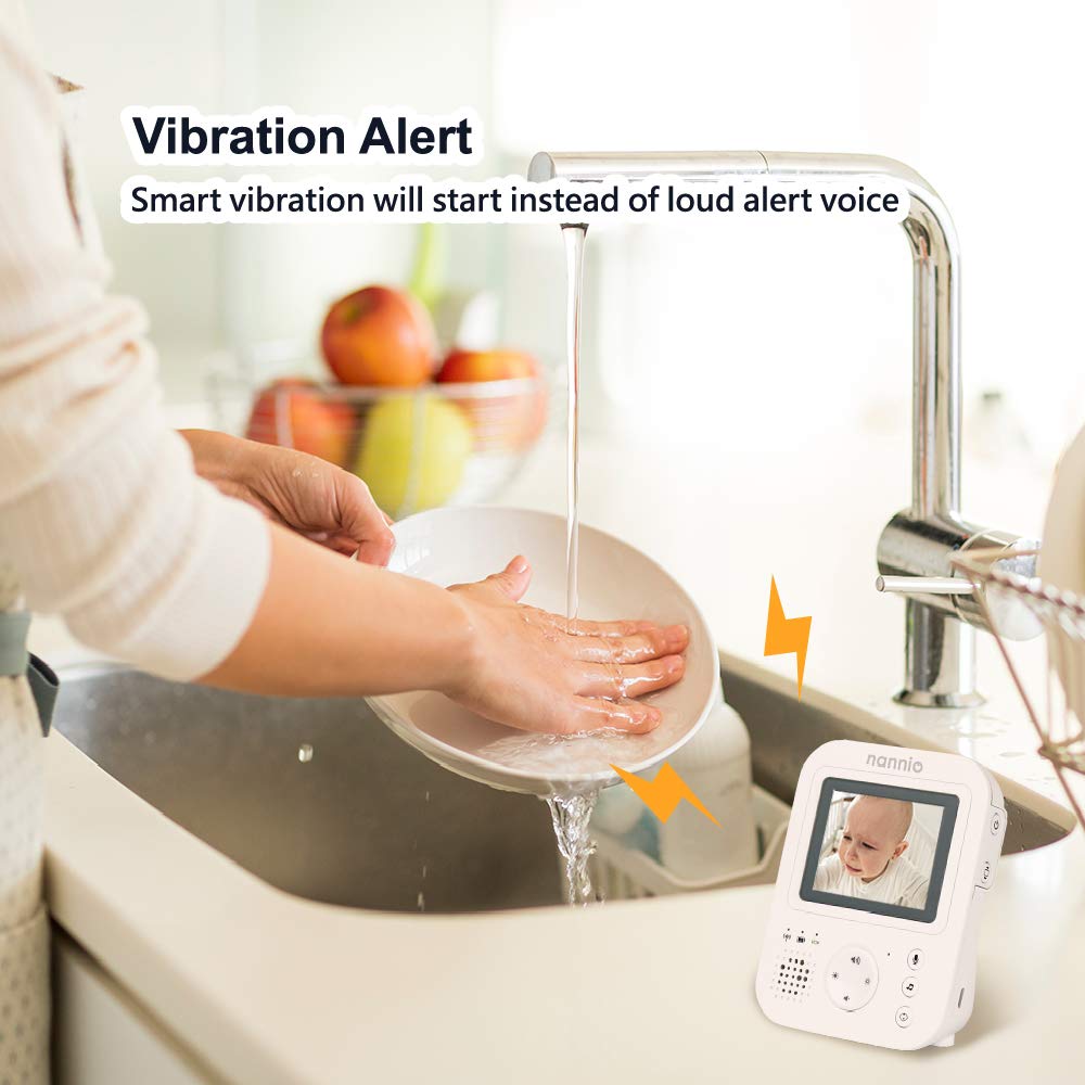 Video Baby Monitor with Camera and Audio, Auto Night Vision, Non-WiFi B560