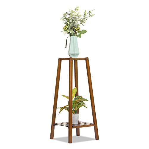 Brown Bamboo 4 Shelves Plant Stand X863805