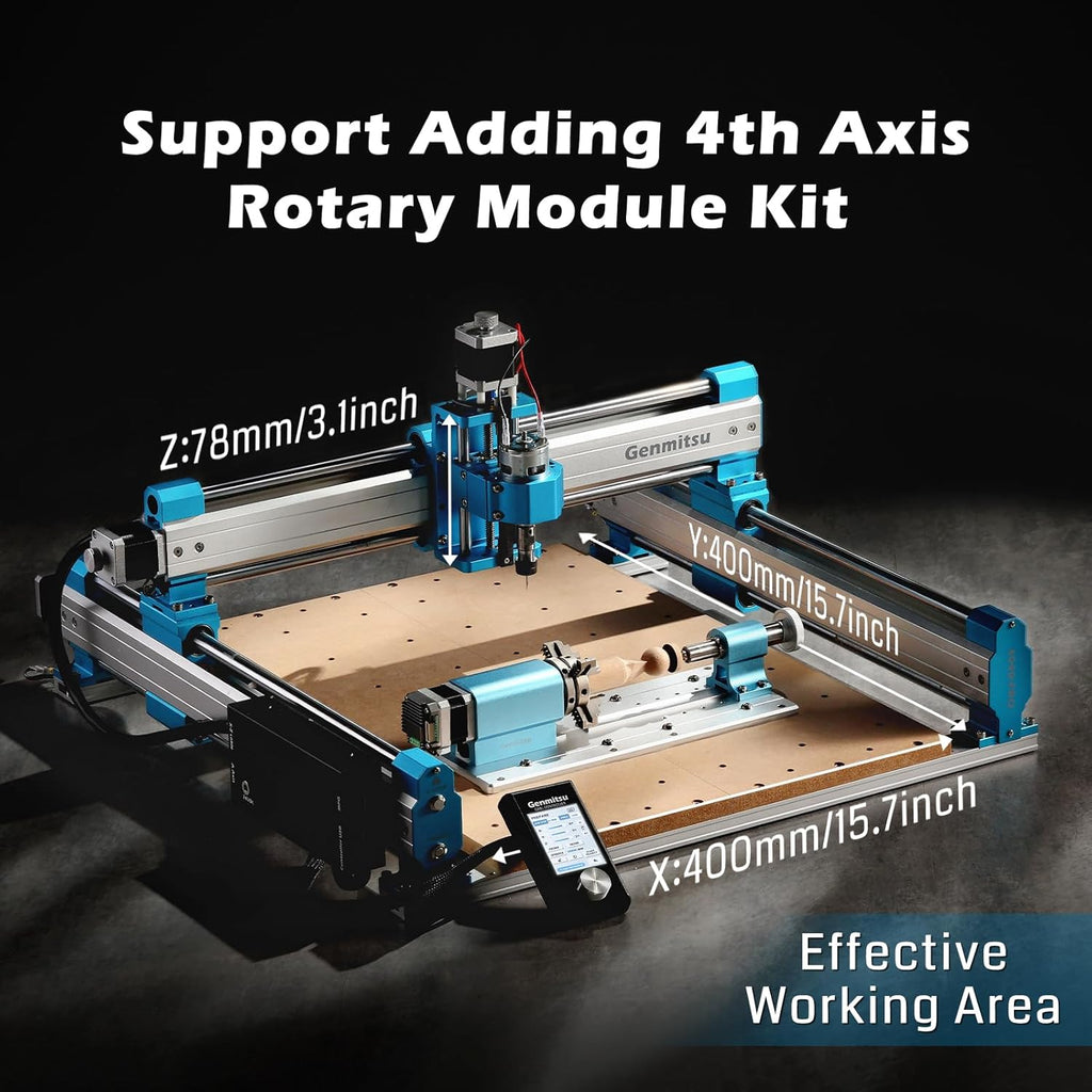 CNC Router Machine 4040-PRO with 10W Compressed Spot Laser Module T406