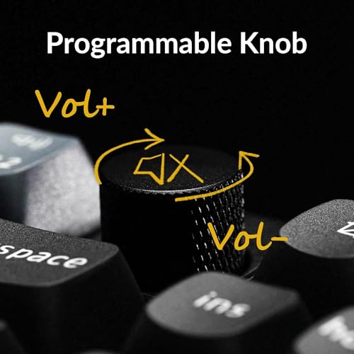 Black TKL Mechanical Keyboard with Knob W29234