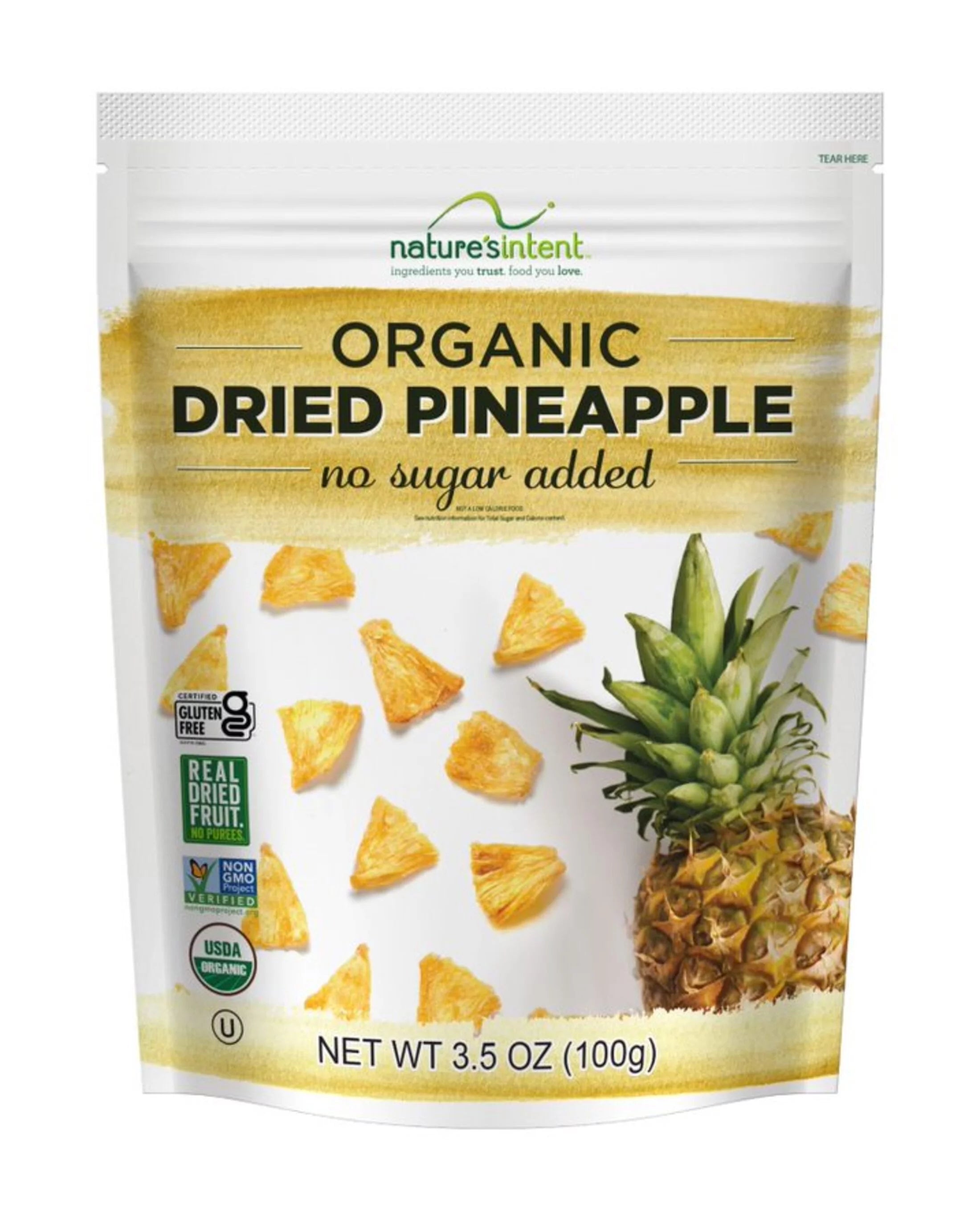 Organic Dried Pineapple, 3.5 oz, 1-Pack L171