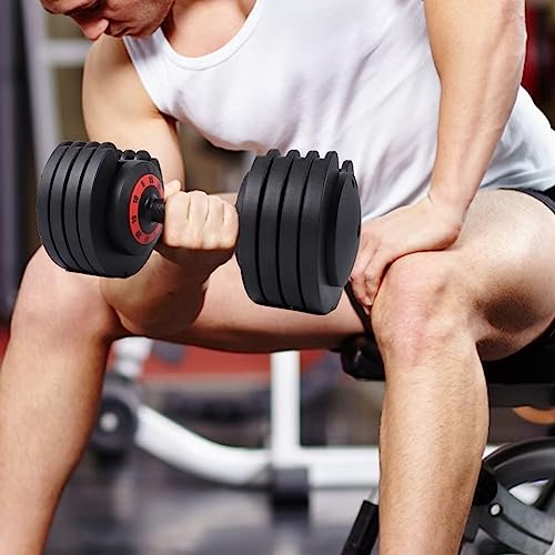 Adjustable 25LB 55LB 5 in 1 Dumbbell Set with Anti-Slip Handle W668