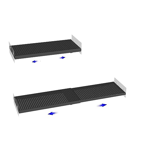 White Large Set of 2 Expandable Closet Shelf Organizer W9975