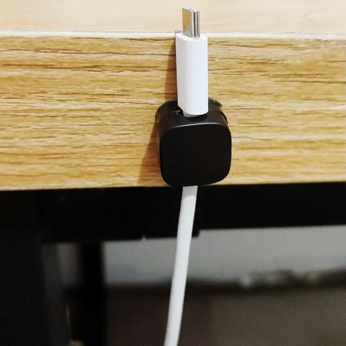 Black 6 Pcs Magnetic Cable Organizer Clips P101837