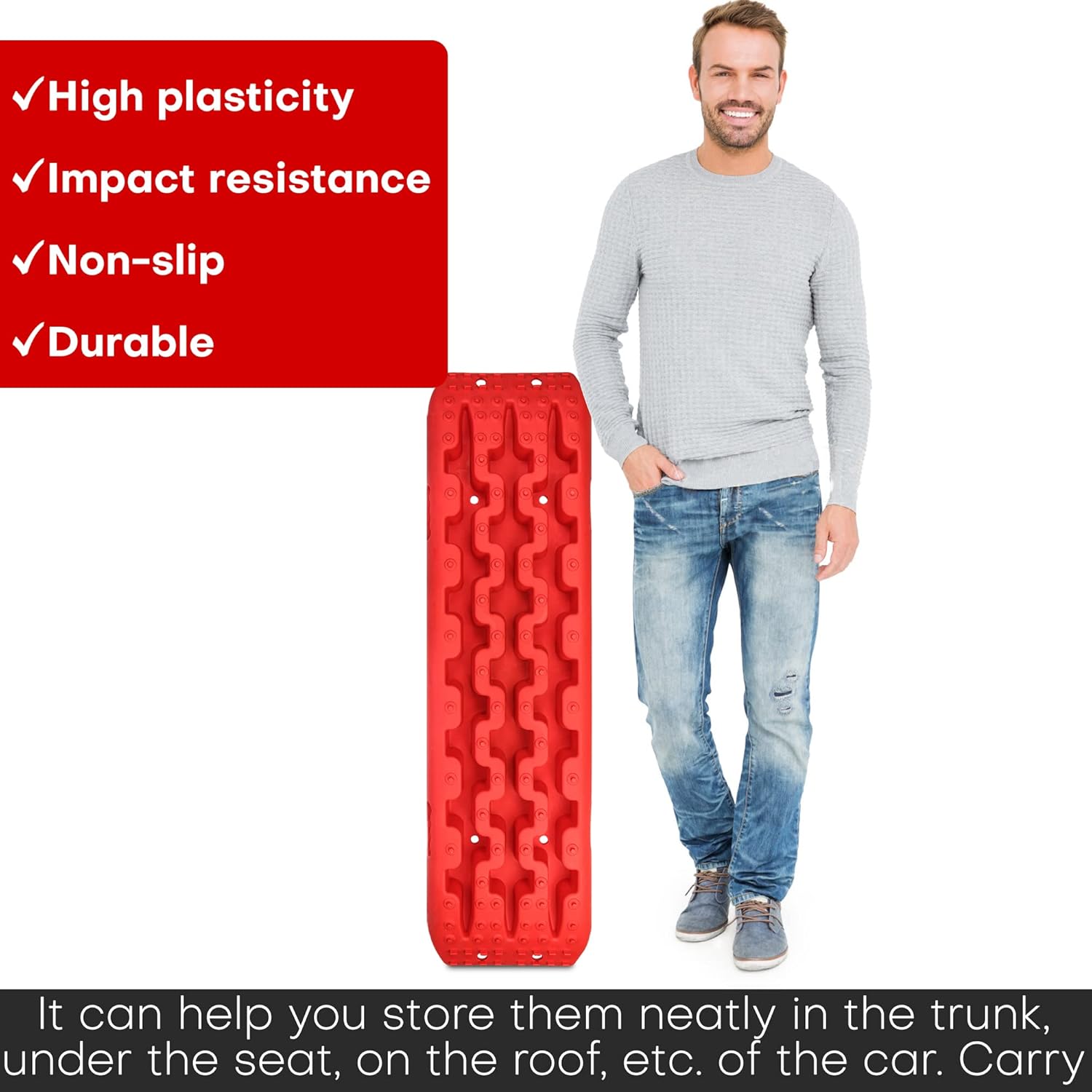 Red Tire Traction Mats 2 Piece T360828