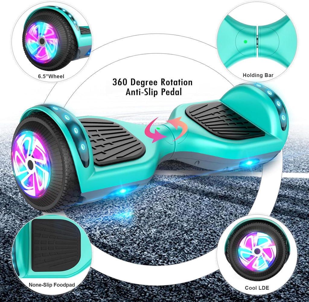 6.5 Inch Self Balancing Hoverboard with Bluetooth and LED Lights Q2354