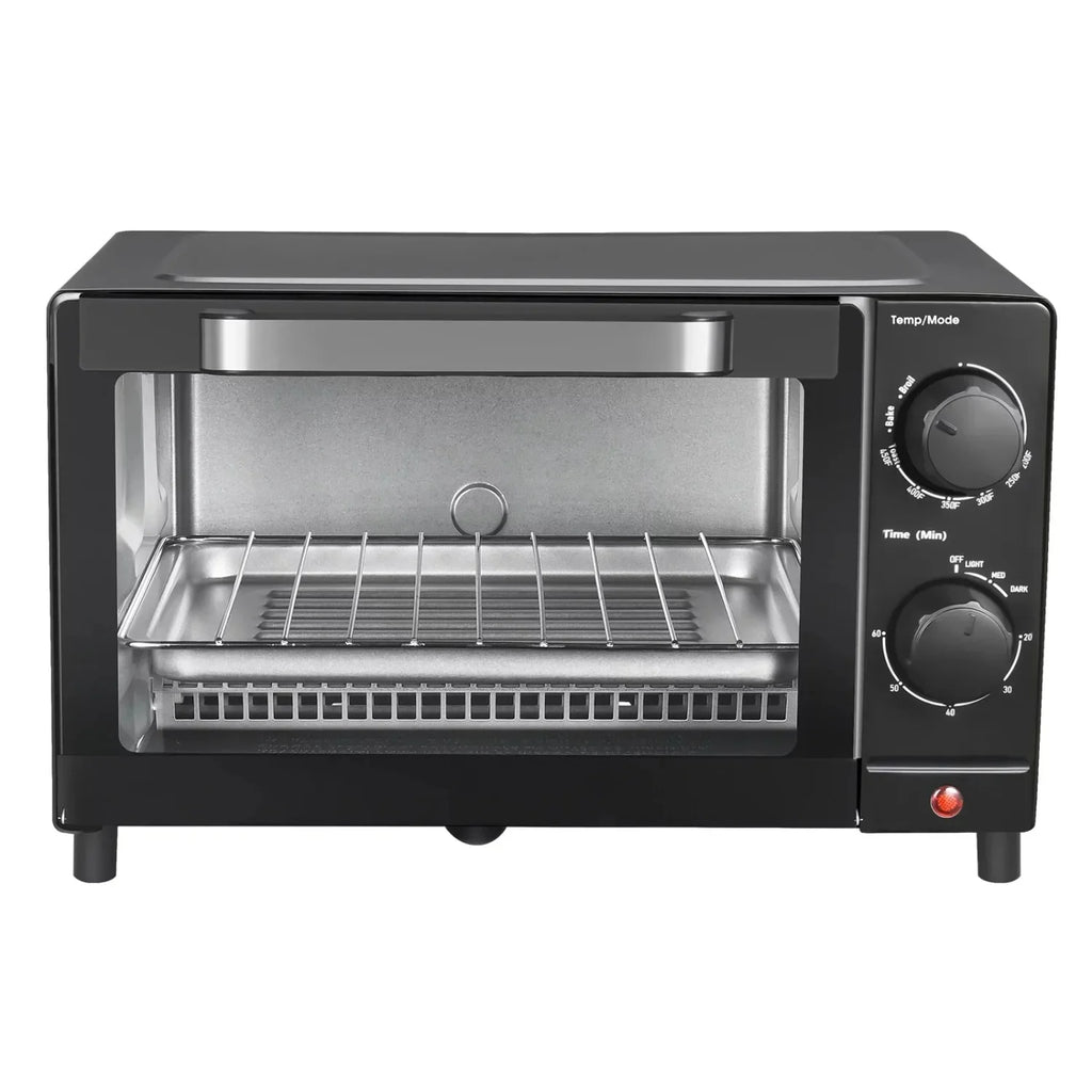 4-Slice Toaster Oven with Baking Rack and Pan in Black T77750