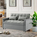 55" Width Convertible Loveseat Sleeper Sofa Grey L690492