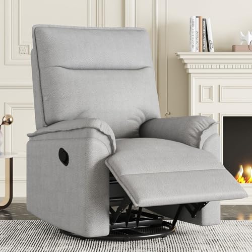 Beige Swivel Recliner Chair Q462