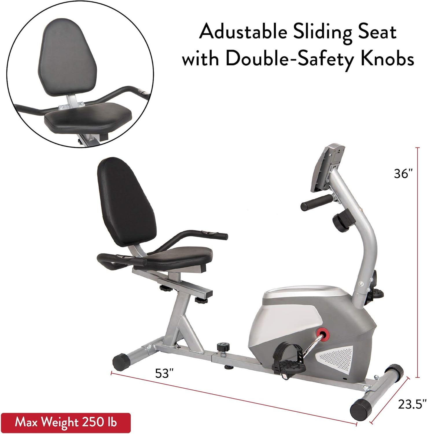 Magnetic Recumbent Exercise Bike T481128