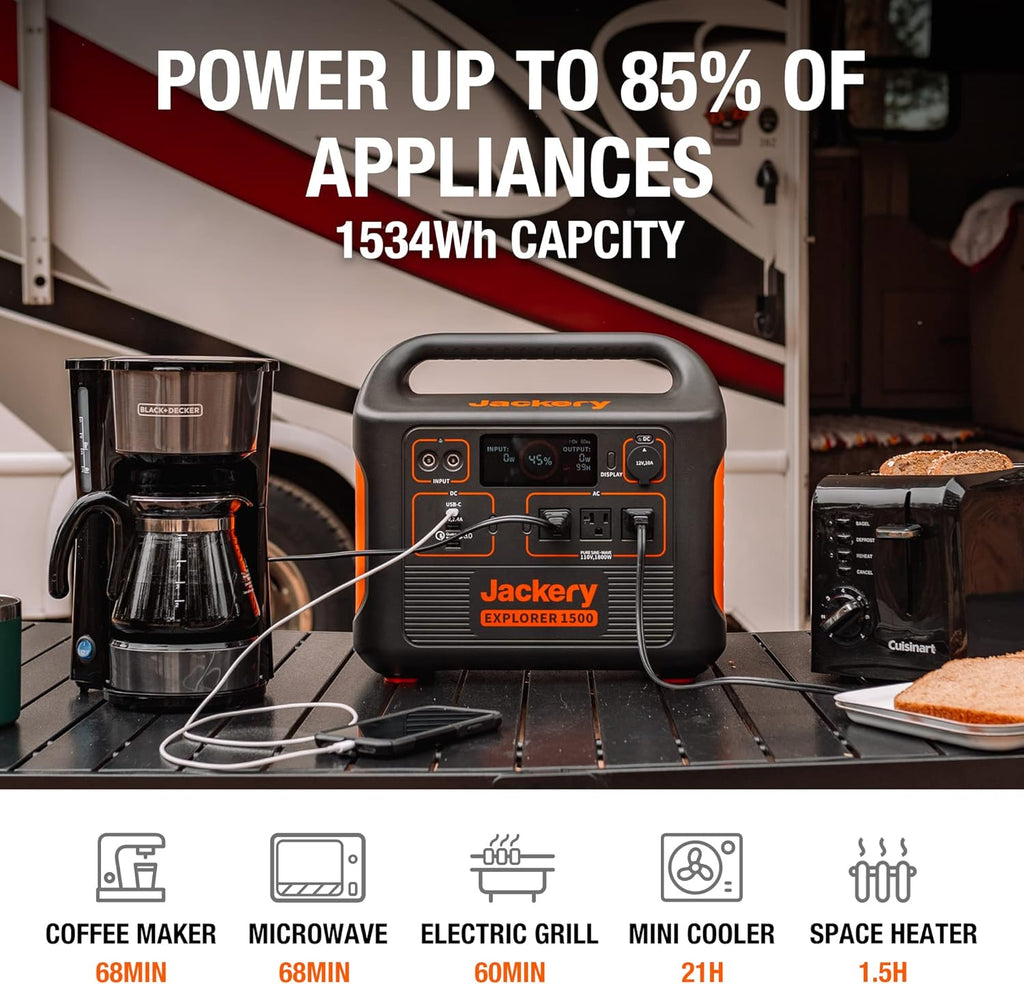 1534Wh Portable Power Station with AC Outlets J8124