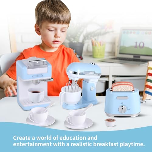 Pink Toy Kitchen Set with Coffee Maker, Mixer and Toaster W225397