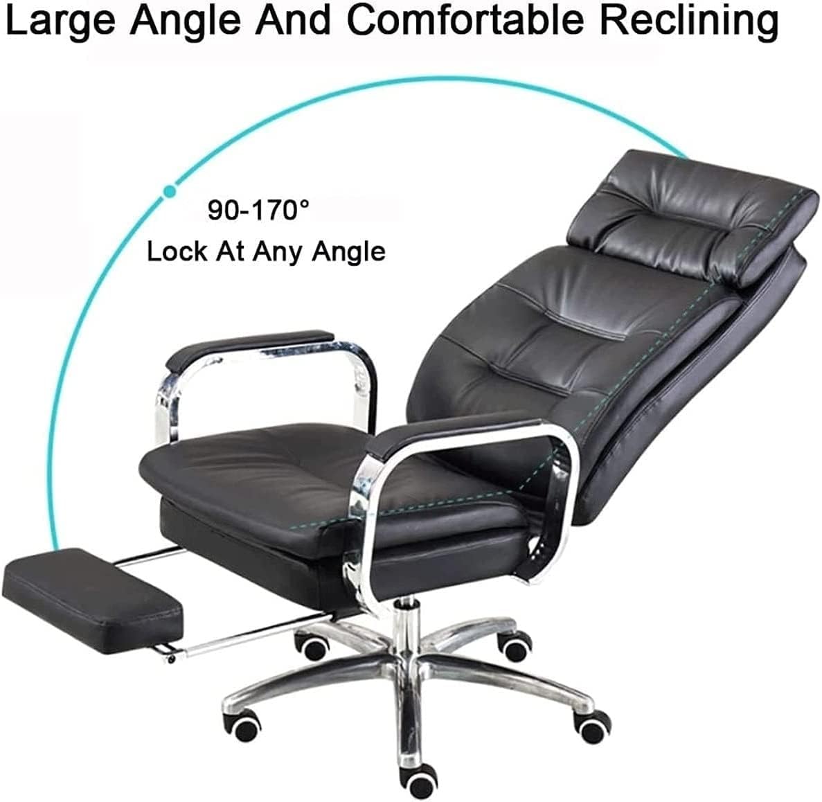 Ergonomic PU Leather High Back Swivel Chair with Footrest M21275