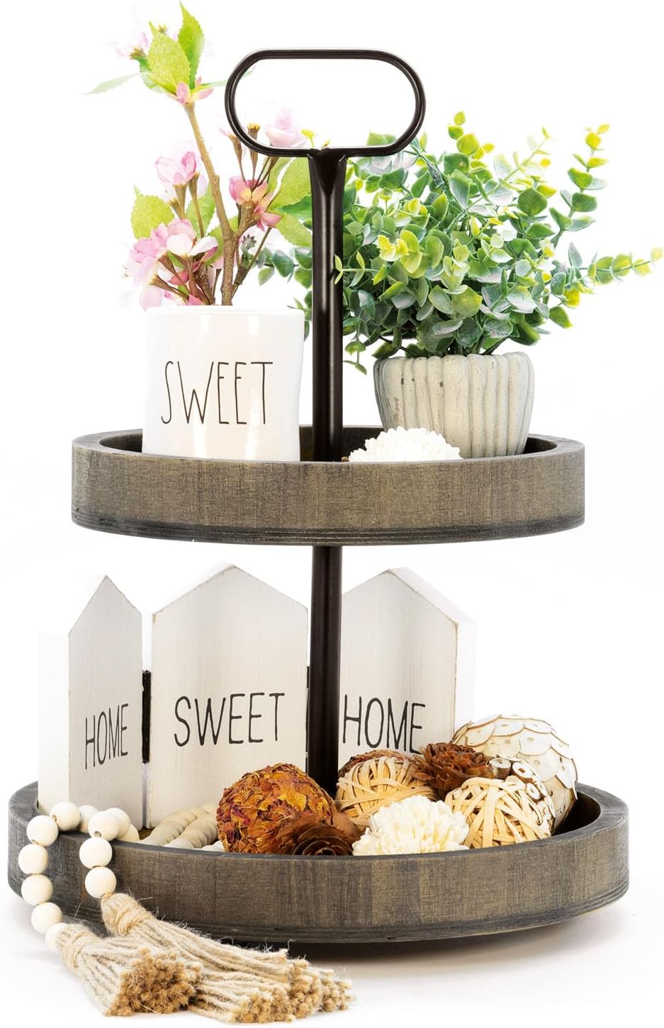 2 Tier Wooden Tray Stand F92760