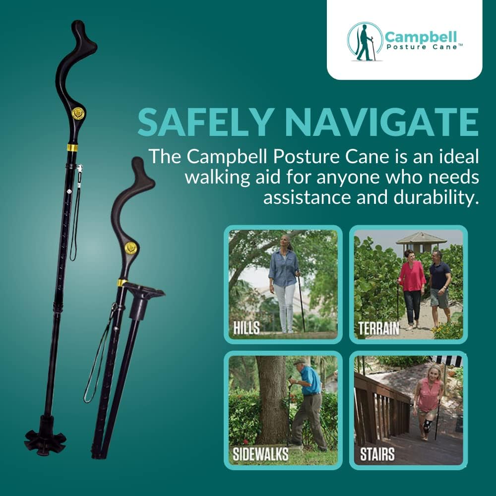 Folding Walking Cane with Ergonomic Handle B28024