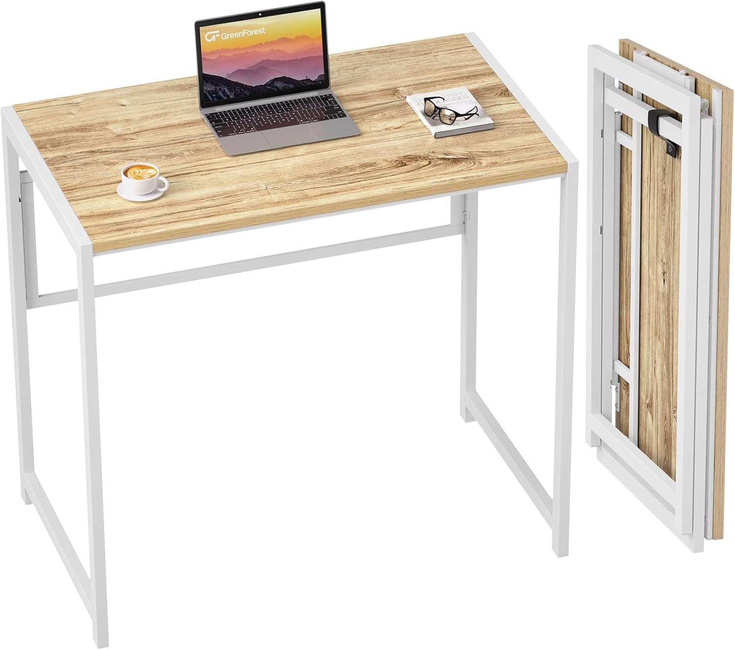 31.5 in Folding Desk with Storage Shelf A762