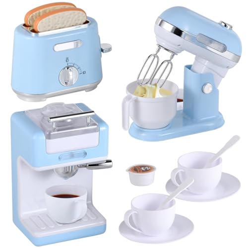Pink Toy Kitchen Set with Coffee Maker, Mixer and Toaster W225397